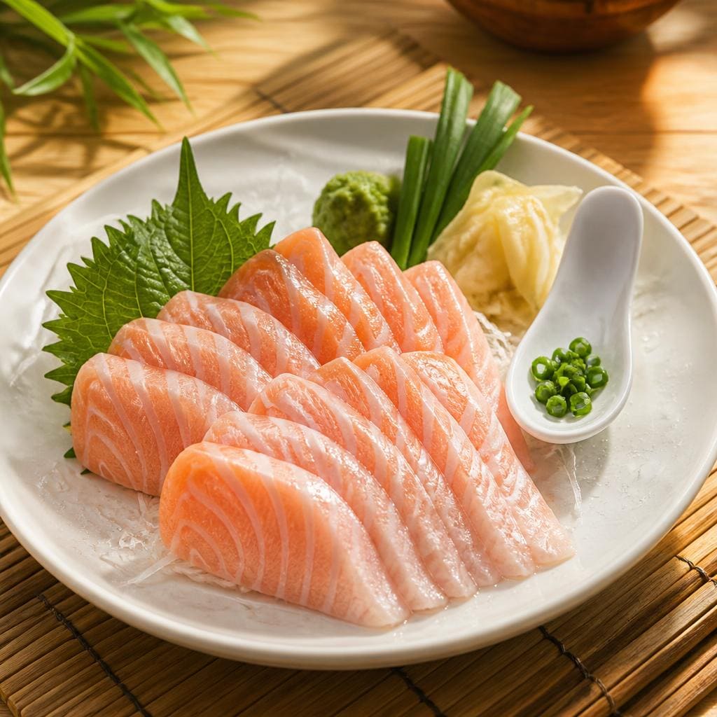 Salmon Belly Sashimi Sushi Hiro menu sashimi salmon belly